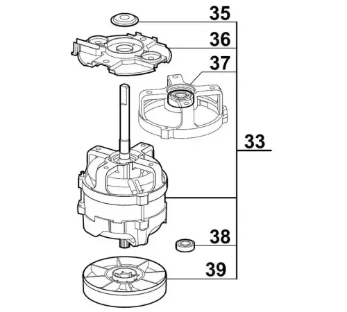 Электродвигатель в сборе 39631 для куттера с подогревом т.м. Robot Coupe серии Robot Cook