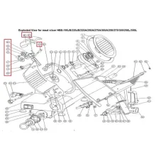 Механизм заточной в сборе #14-#21 для слайсера т.м. EKSI серии HBS, мод. HBS-250A