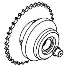 Шестерня вала 490100012 (правая) для катка гладильного т.м. GMP