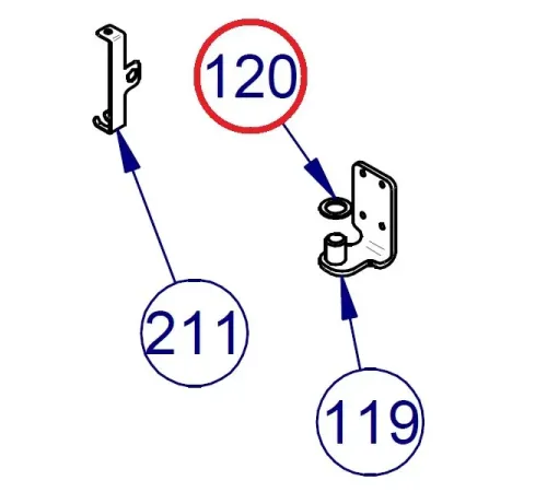 Кольцо для дверной петли 10PIAA20NAA010 для печей конвекционных электр. т.м. WLBake