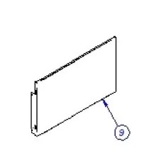 Панель боковая 12159938 для контейнера для мопов LAP 08-10 д/стиральных машин т.м. Fagor, LAP-08