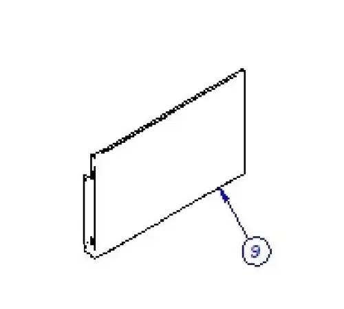 Панель боковая 12159938 для контейнера для мопов LAP 08-10 д/стиральных машин т.м. Fagor, LAP-08