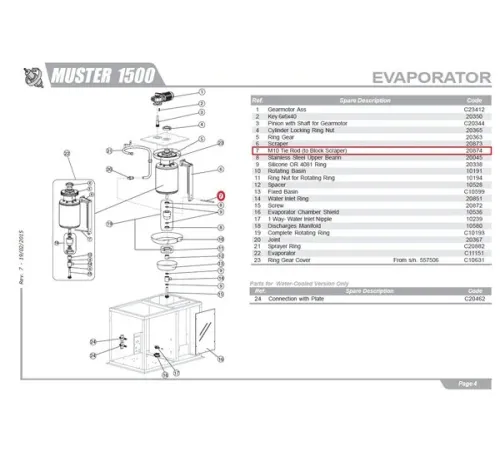 Стержень резьбовой М10 20874 для льдогененратора т.м. BREMA серии Muster