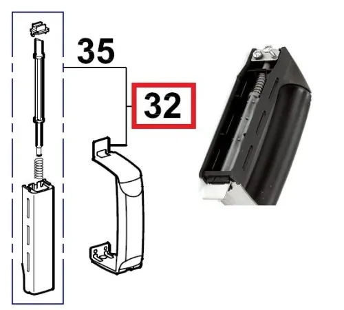 Ручка в сборе 39763 для кутеров т.м. Robot Coupe серии R