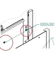 Проставка стекла 00004380 для печи конвекционной т.м. Tecnoeka мод. EKF 423 UP