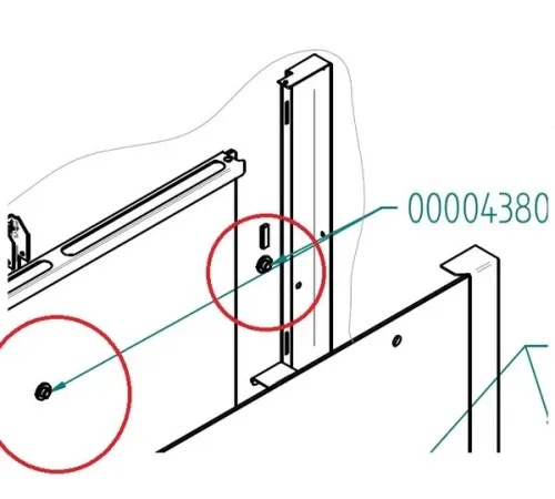 Проставка стекла 00004380 для печи конвекционной т.м. Tecnoeka мод. EKF 423 UP