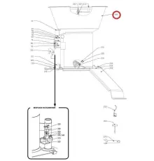 Воронка бункера в сборе 33328 для машины для резки овощей т.м. HALLDE мод. RG-400i