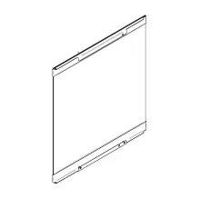 Стекло двери внутреннее 21102120 для пароконвектомата электр. т.м. Tecnoeka, серии MKF