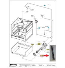 ТЭН бойлера 110758 (806890957) для машины посудомоечной т.м. SMEG, мод. UD503D
