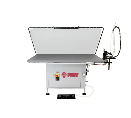 Стол гладильный Pony серии SD extra large+бойлер 20л, утюг, наддув, таймер, верхняя рама (опц. 2,4,6,7,11)