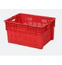 Ящик универсальный с перфорацией (600х400х312мм), красный