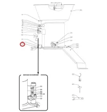 Втулка держателя 37100 д/машины д/резки овощей т.м. HALLDE мод. RG-400