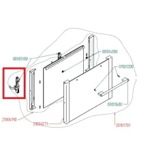 Петля дверная 00003180 для печей конвекционных серии EKF