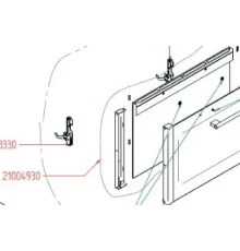 Стекло дверное внутреннее 21004930 для печи конвекционной серии EKF