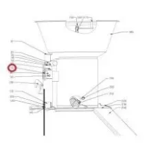 Втулка 3266 д/машины д/резки овощей т.м. HALLDE мод. RG-400