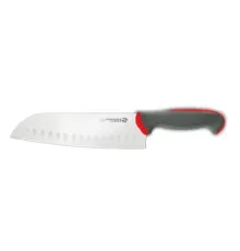 Нож Sanelli Ambrogio серии Tecna, TC50018R, Santoku с возд/карманами 180 мм, красный