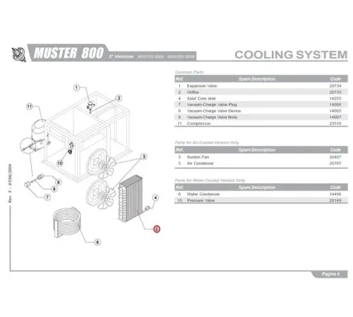 Конденсатор воздушный 20787 для льдогенератора серии MUSTER