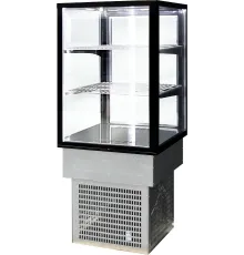 Встраиваемая вертикальная кондитерская витрина SIENNA, тип Si, мод. Si-6/815, цвет черн. RAL 9005 гл