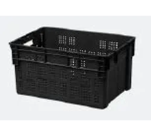 Ящик универсальный с перфорацией (600х400х312мм), черный