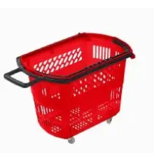 Корзина-тележка Reklime, мод. B35.ECO, красная, чёрная ручка