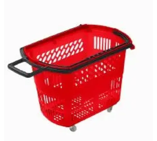 Корзина-тележка Reklime, мод. B35.ECO, красная, чёрная ручка