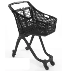 Тележка покупательская T060.ECO, пластик, 60л, цвет серый, с д/с