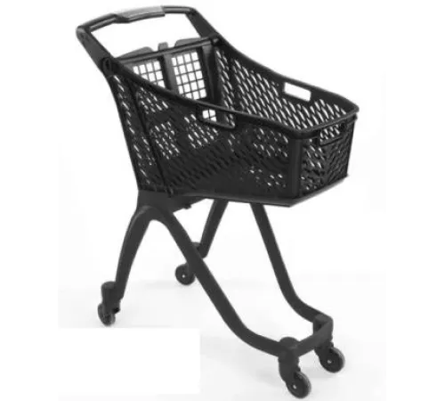 Тележка покупательская T060.ECO, пластик, 60л, цвет серый, с д/с